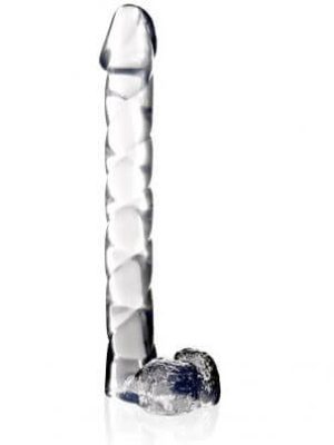 LUXY 11 INCH  CRYSTAL CLEAR SPIRAL DONG
