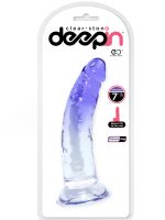 Deep-In Clear Stone 6,5 inch PVC Dong with Suction Cup