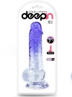 Deep-In Clear Stone 7 inch PVC Dong with Suction Cup