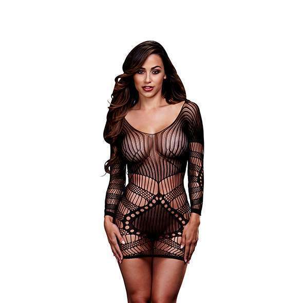 Baci - Longsleeve Lace Mini Dress One Size