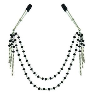 Sportsheets - Sincerely Black Jeweled Nipple Clips