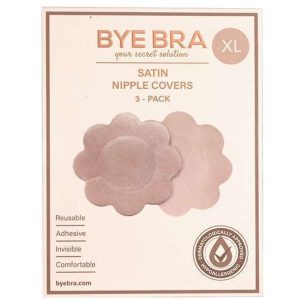Bye Bra - Silk Nipple Covers XL Nude 3 Pairs