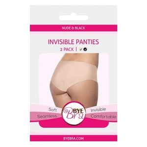 Bye Bra - Invisible Hipster (Nude & Black 2-Pack) S